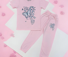 Butterfly printed t-shirt & trouser - 1