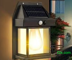 New Solar Tungsten Filament Wall Lamp Waterproof Intelligent Induction - 2