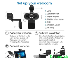 Larmtek W3 Computer Camera with Microphone, 1080P Webcam with Webcam C - 2